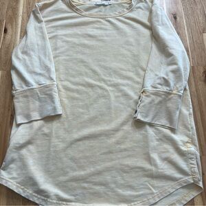 Jane + Delancey Light Yellow Tunic Long Sleeve Top Size M